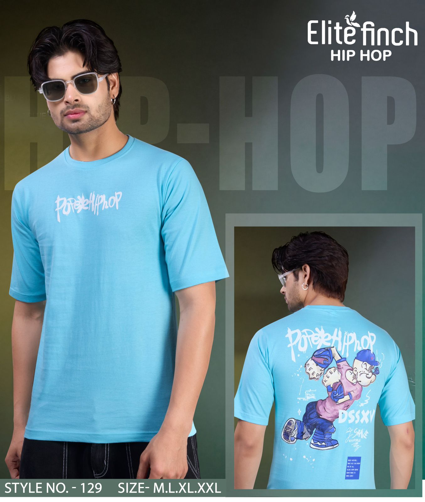 Style No 129 Elite Finch Biowash Mens Tshirts Wholesale Price