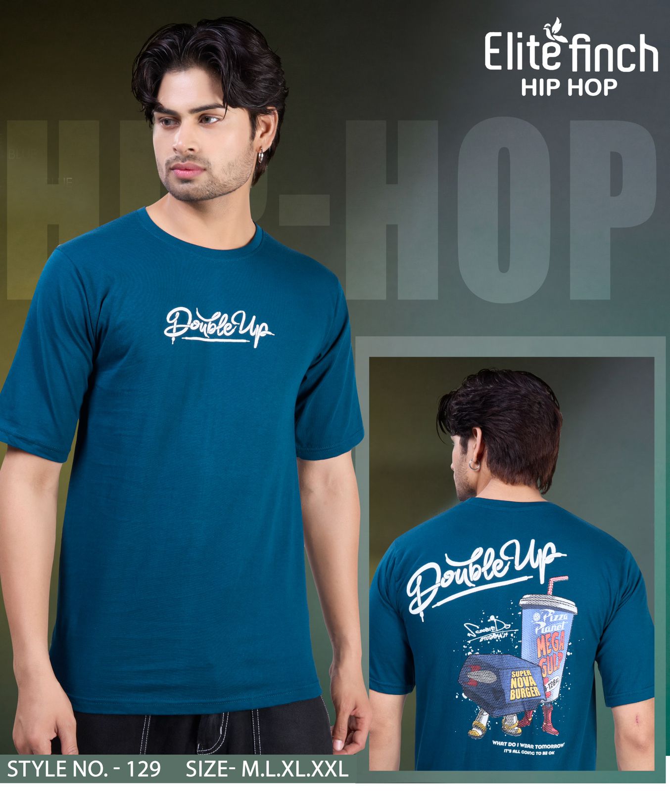 Style No 129 Elite Finch Biowash Mens Tshirts Wholesale Price