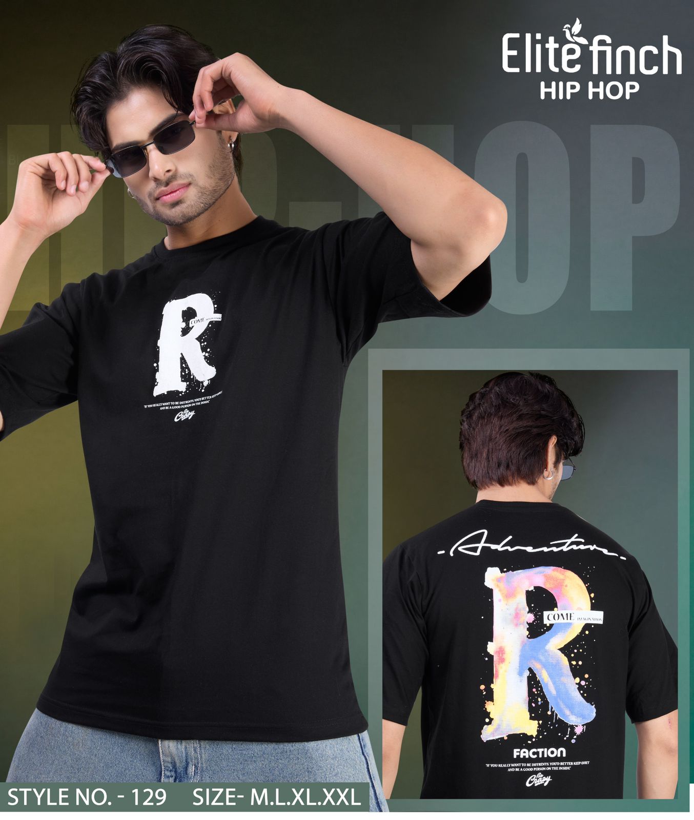 Style No 129 Elite Finch Biowash Mens Tshirts Wholesale Price