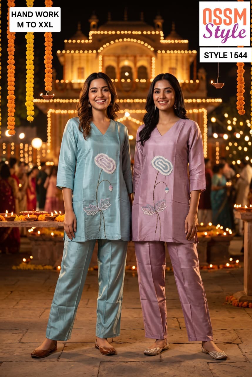 Style No 1511-1512 Ossm Viscose Co Ord Set Wholesale