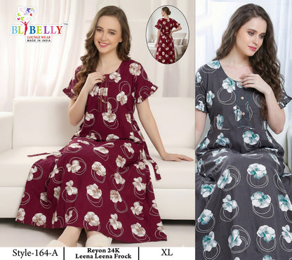 Style No 160-172 Belly Reyon Night Gowns Exporter India