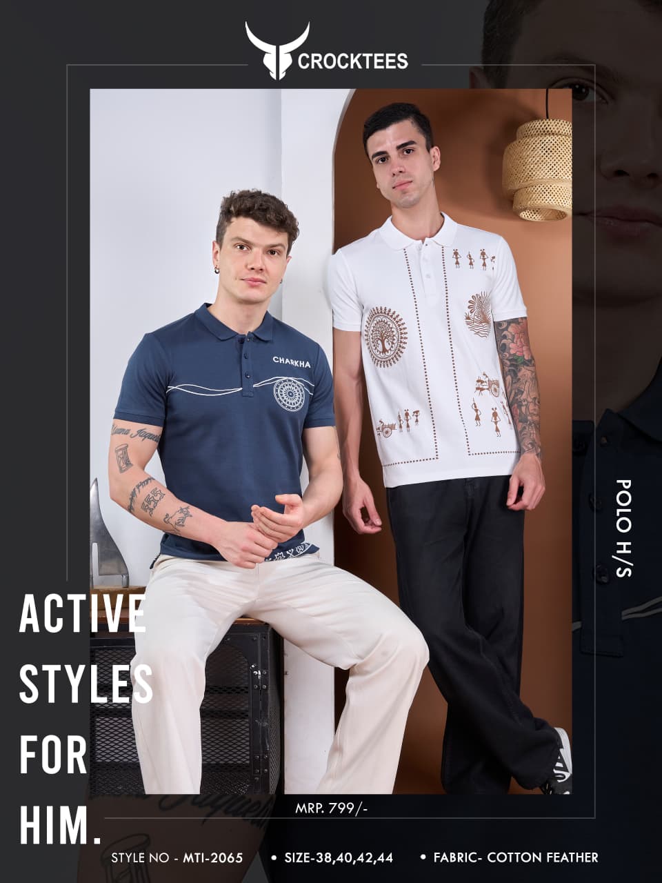 Style No 2065 Crocktees Interlock Mens Tshirts Wholesale Price