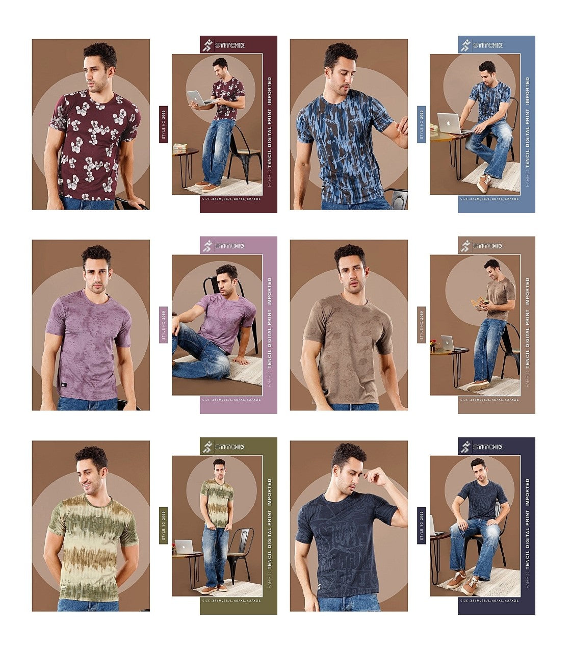 Style No 2069 Stitchix Tencil Mens Tshirts Manufacturer