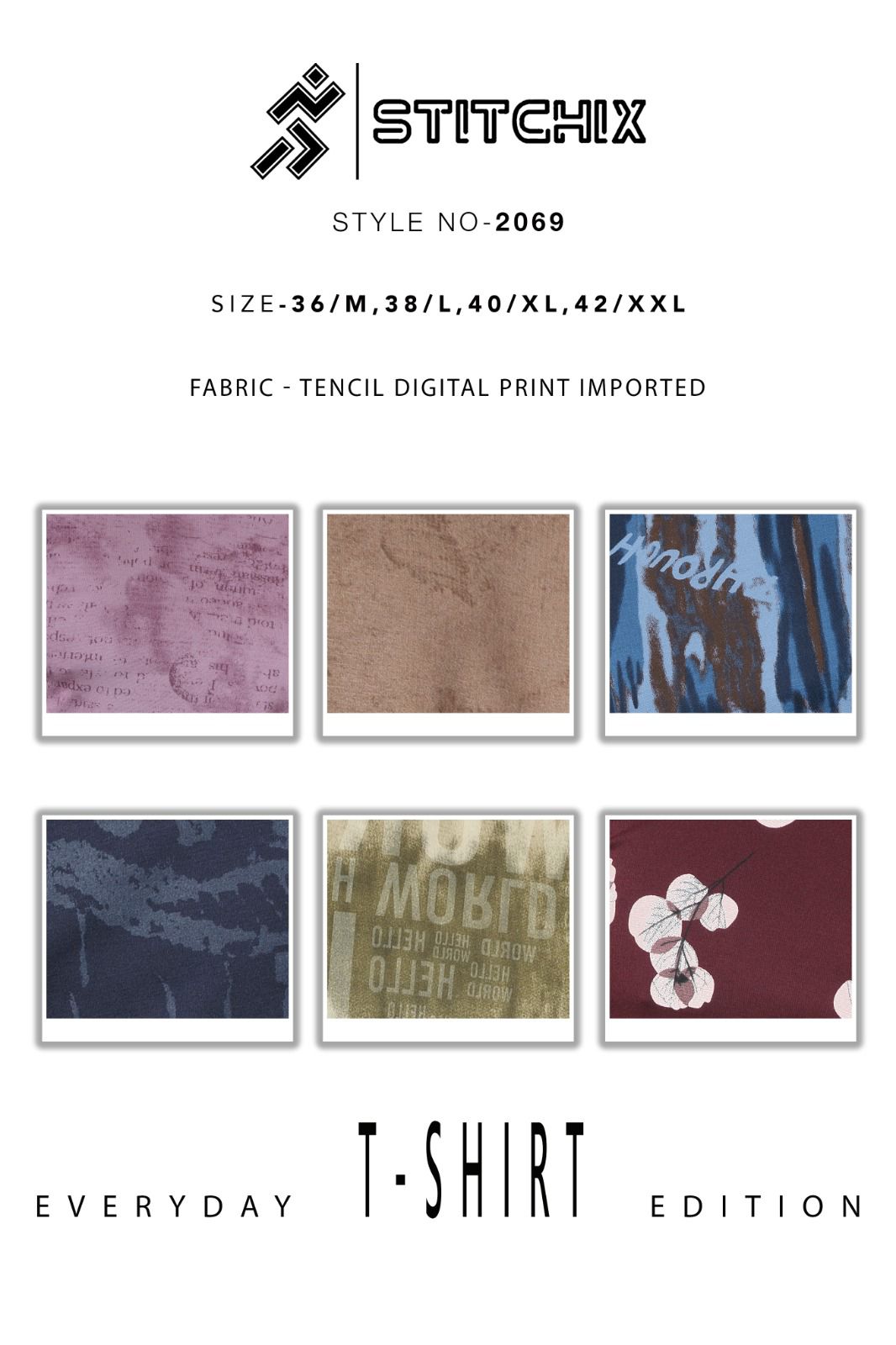 Style No 2069 Stitchix Tencil Mens Tshirts Manufacturer