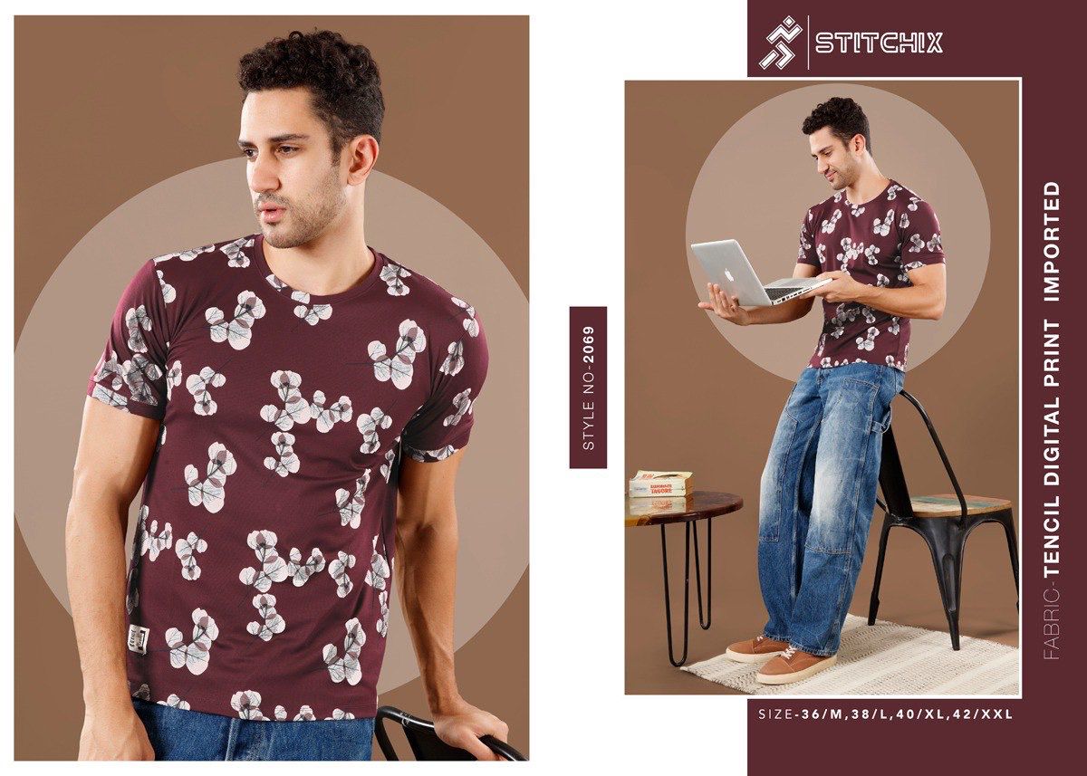Style No 2069 Stitchix Tencil Mens Tshirts Manufacturer