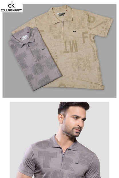 Style No 2070 Collar Kraft Tencil Mens Tshirts Supplier