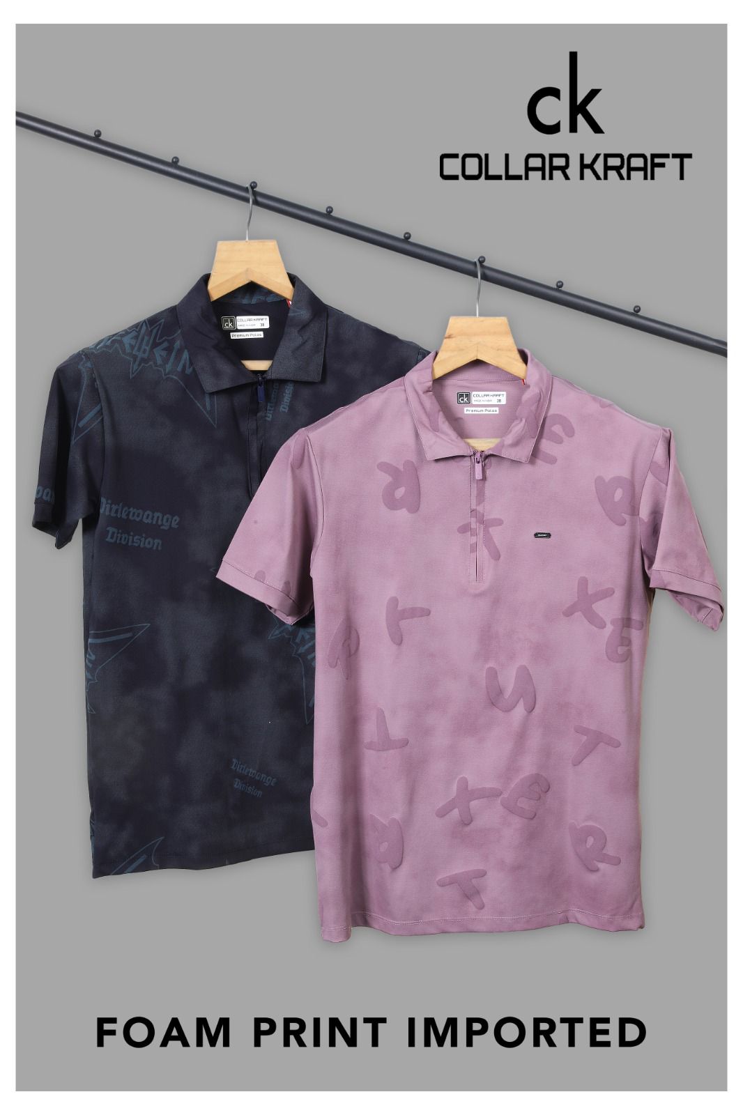 Style No 2070 Collar Kraft Tencil Mens Tshirts Supplier