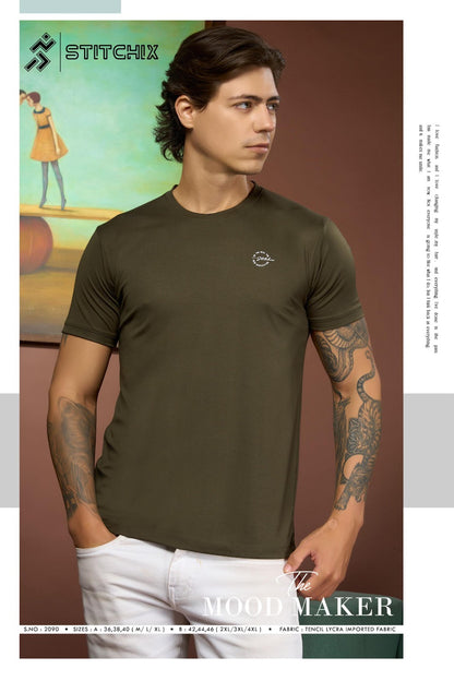 Style No 2090 Stitchix Tencil Lycra Mens Tshirts Manufacturer