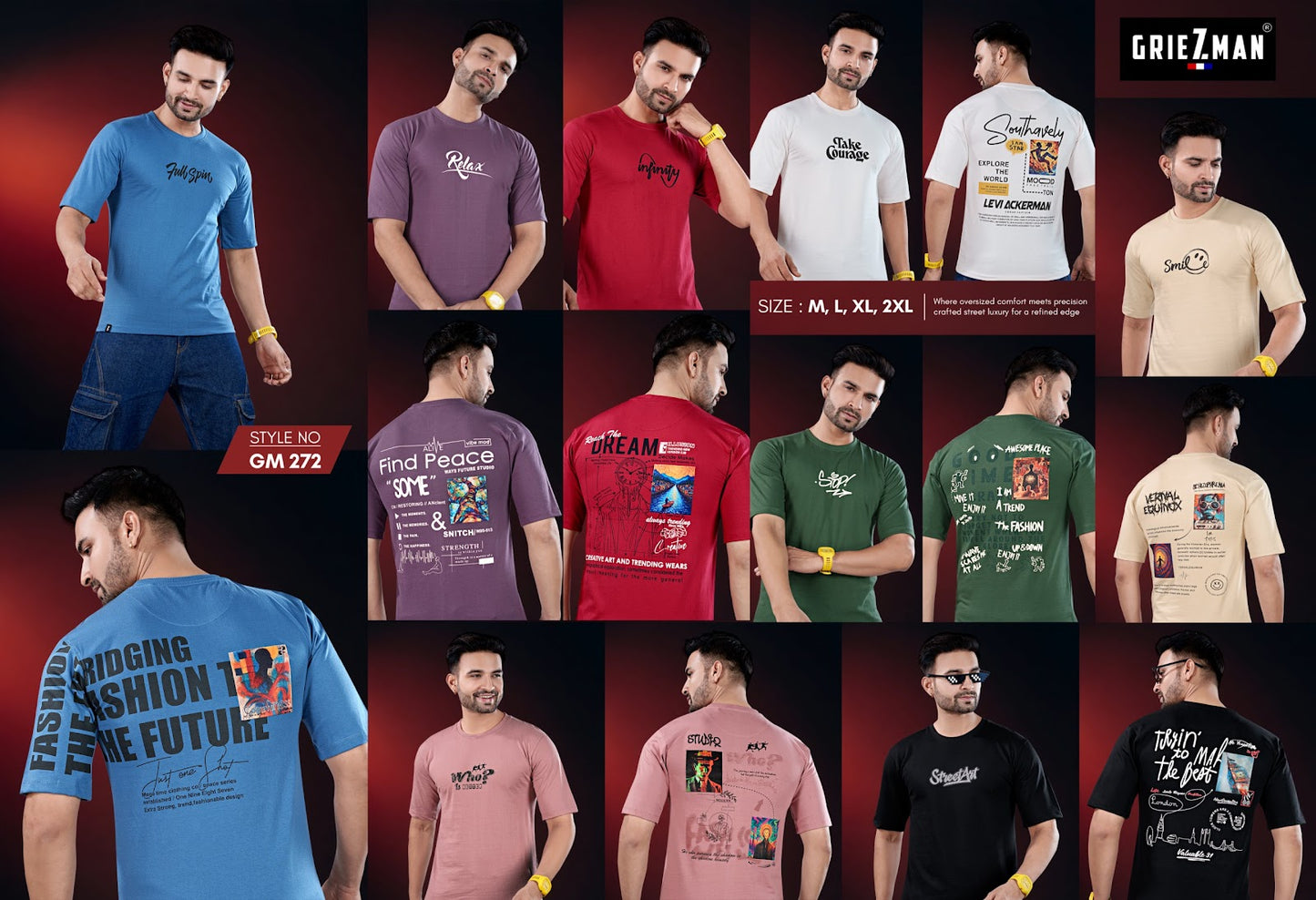 Style No 272 Griezman Cotton Looper Mens Tshirts Supplier