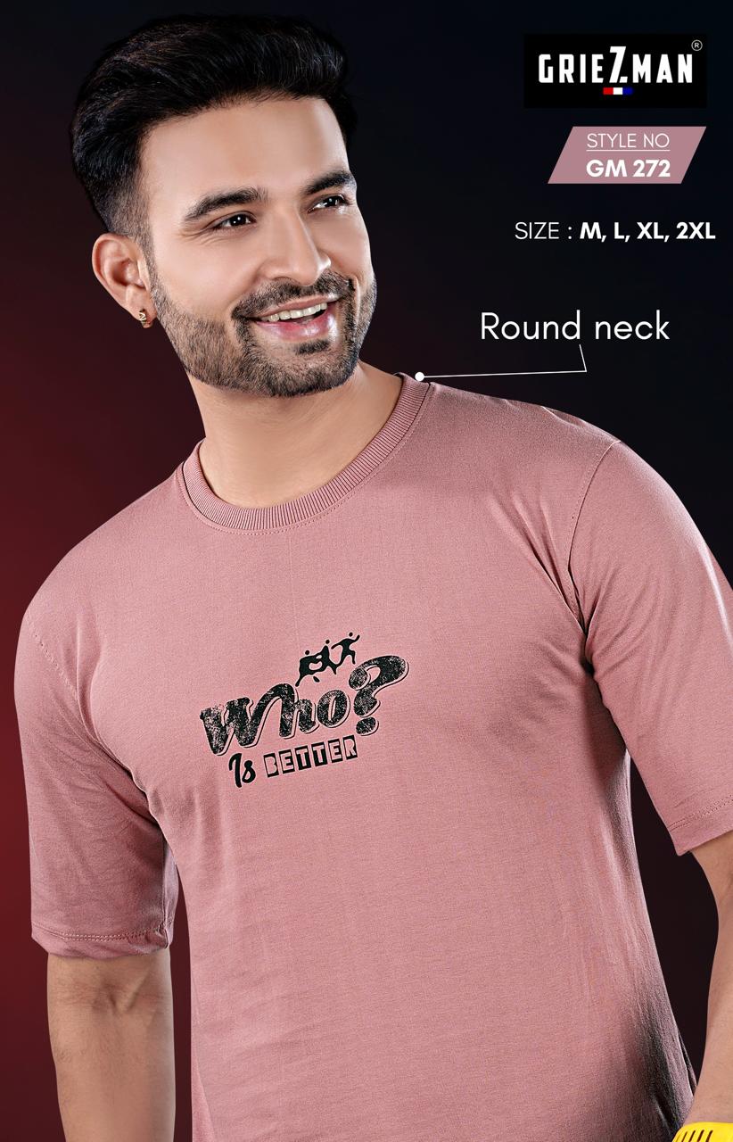 Style No 272 Griezman Cotton Looper Mens Tshirts Supplier
