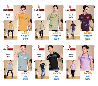 Style No 308 Blue Flame Tencil Lycra Boys Tshirt Wholesaler Ahmedabad