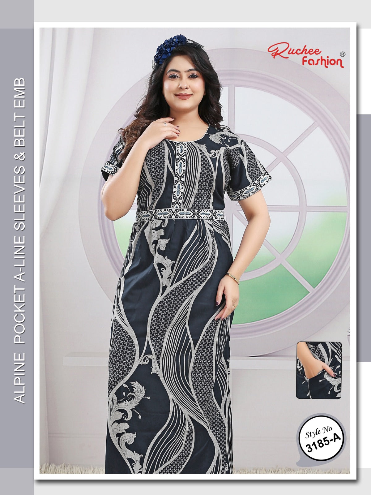 Style No 3185-3187 Ruchee Fashion Alpine Night Gowns Manufacturer India