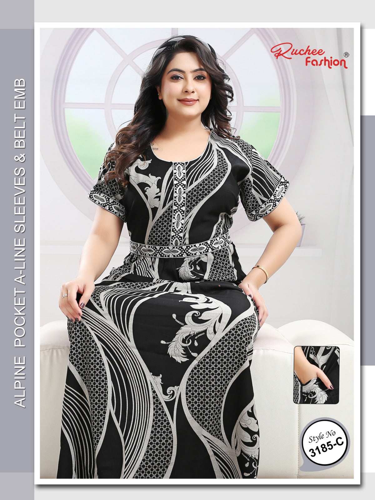 Style No 3185-3187 Ruchee Fashion Alpine Night Gowns Manufacturer India