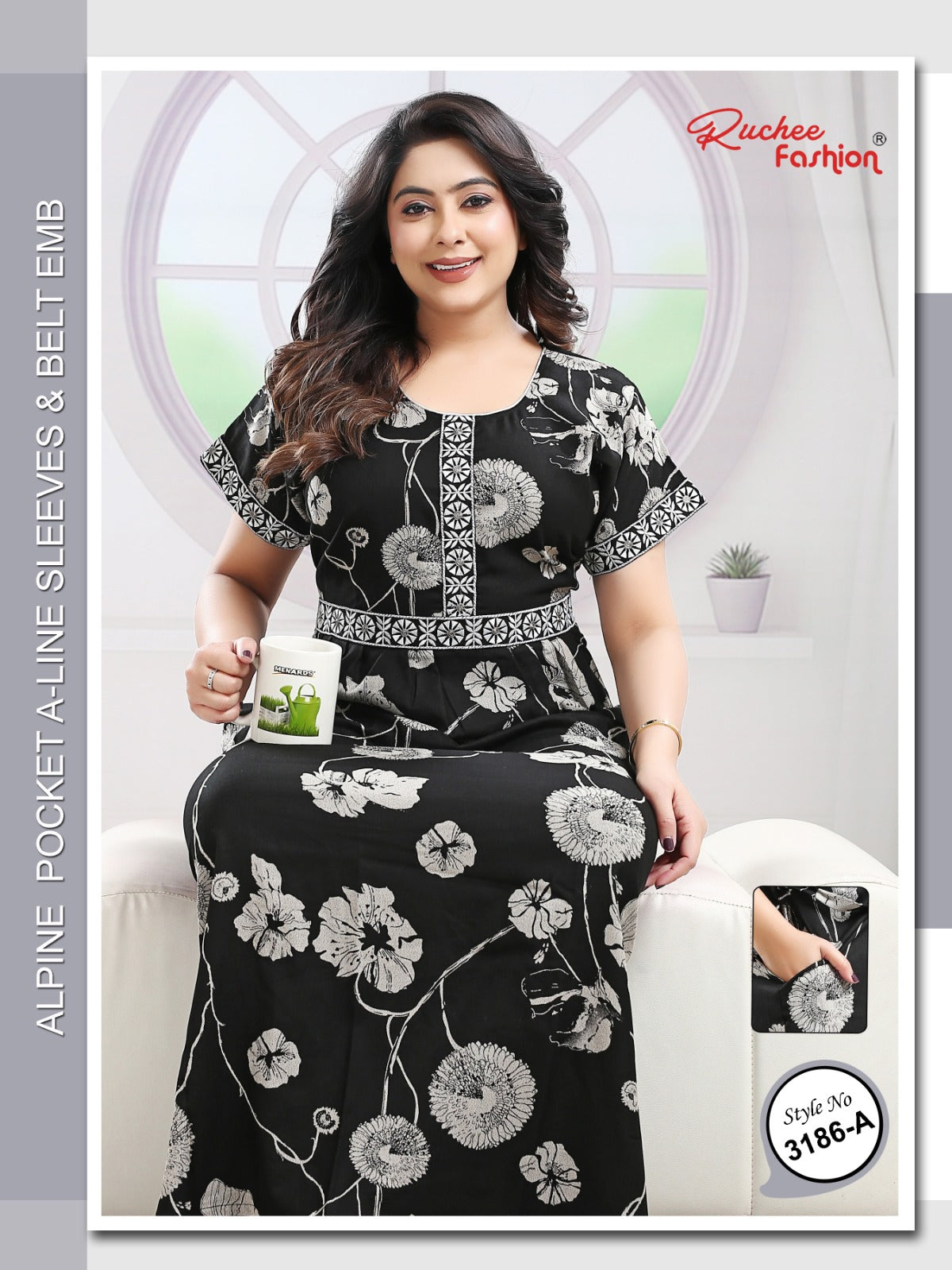 Style No 3185-3187 Ruchee Fashion Alpine Night Gowns Manufacturer India