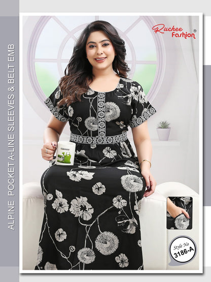 Style No 3185-3187 Ruchee Fashion Alpine Night Gowns Manufacturer India