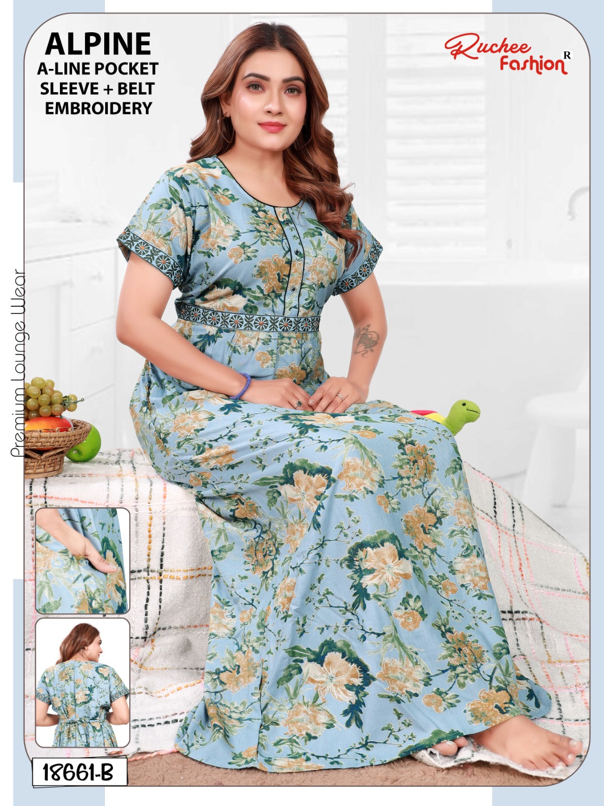 Style No 3185-3187 Ruchee Fashion Alpine Night Gowns Manufacturer India
