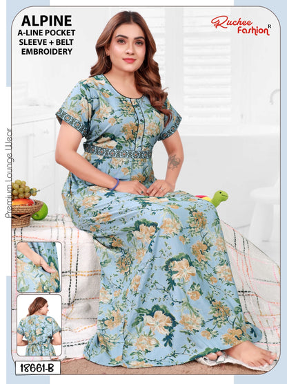 Style No 3185-3187 Ruchee Fashion Alpine Night Gowns Manufacturer India