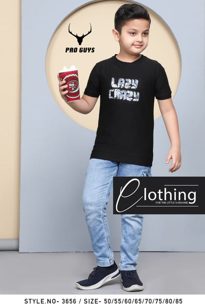 Style No 3656 Pro Guys Jacquard Boys Tshirt Manufacturer India