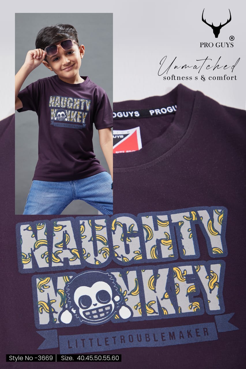 स्टाइल नंबर 3669 प्रो लड़कों के लिए आयातित टी-शर्ट थोक मूल्य