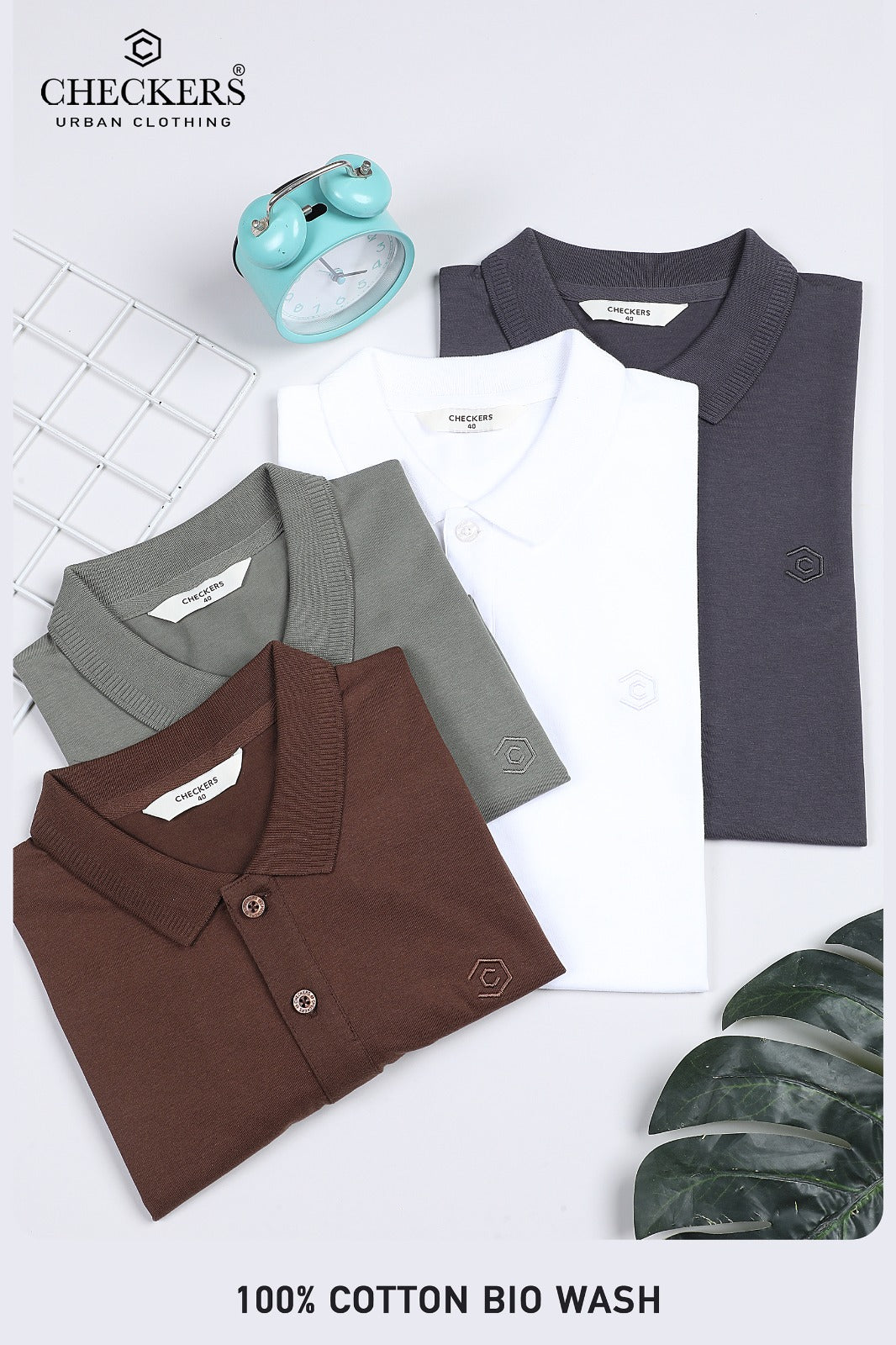 Style No 367-376 Checkers Cotton Biowashed Mens Tshirts Wholesaler India