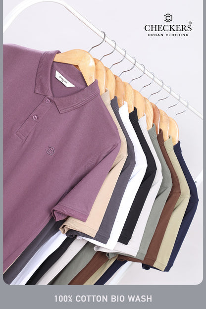 Style No 367-376 Checkers Cotton Biowashed Mens Tshirts Wholesaler India