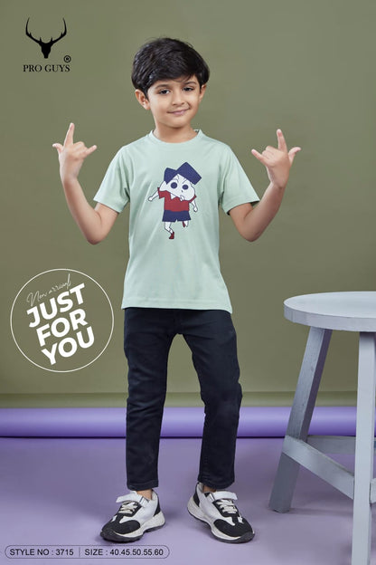 Style No 3715 Pro Guys Tencil Lycra Boys Tshirt Wholesale Price