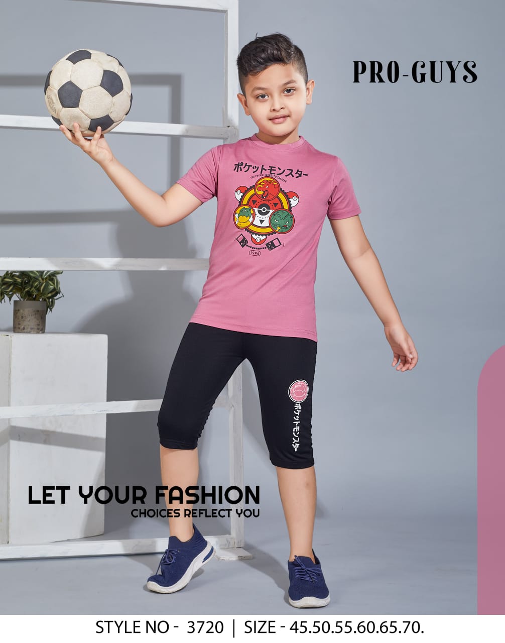 Style No 3720 Pro Guys Tencil Lycra Boys Capri Night Suit Exporter Gujarat