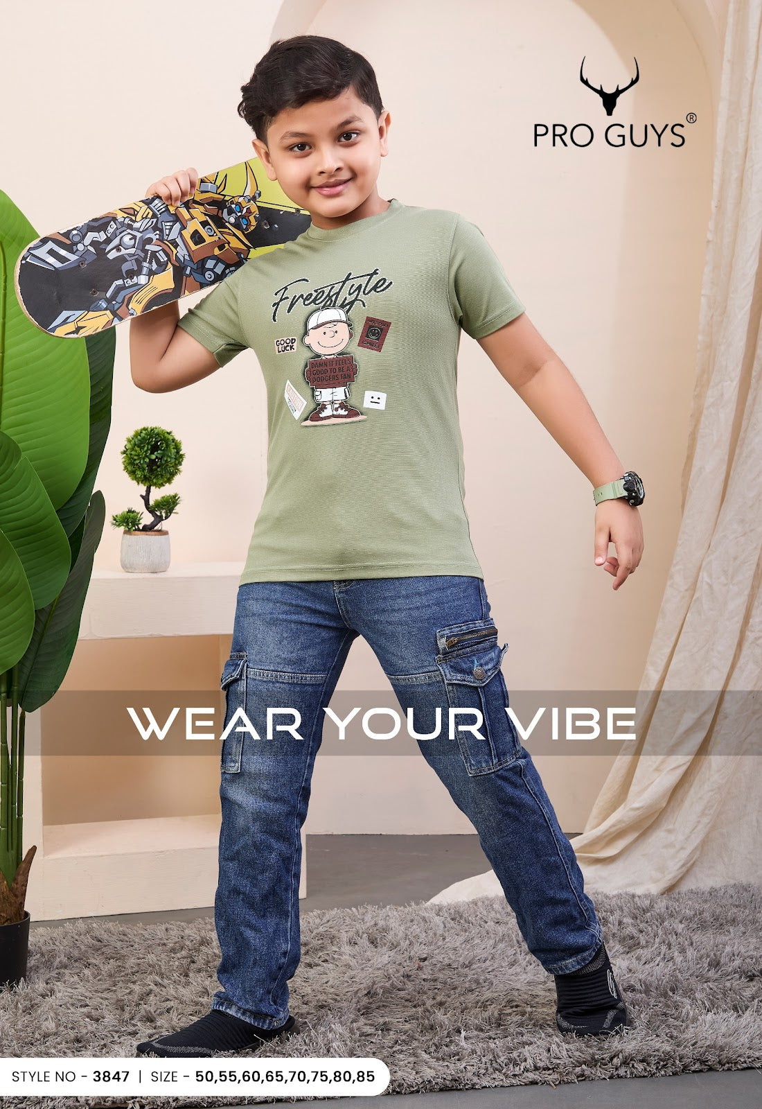 Style No 3847 Pro Guys Imported Boys Tshirt Wholesaler India