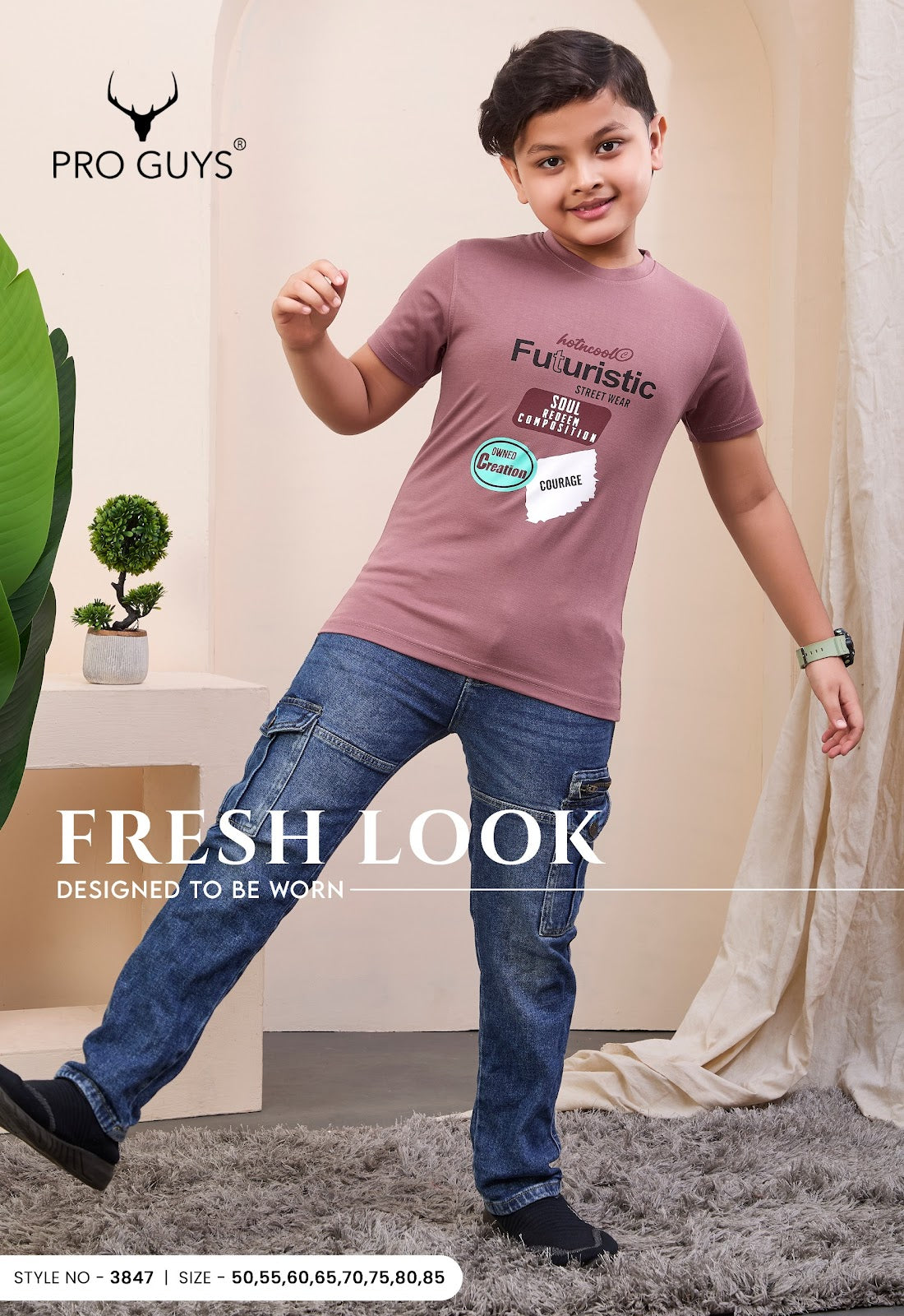 Style No 3847 Pro Guys Imported Boys Tshirt Wholesaler India