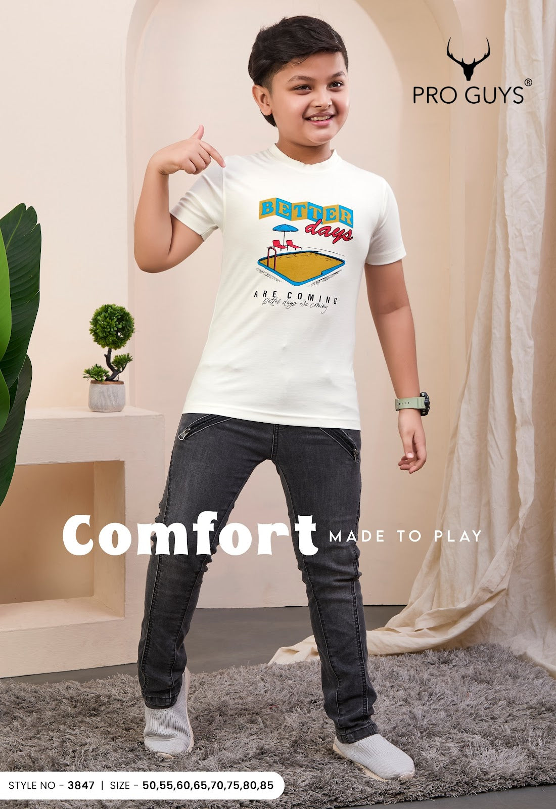 Style No 3847 Pro Guys Imported Boys Tshirt Wholesaler India