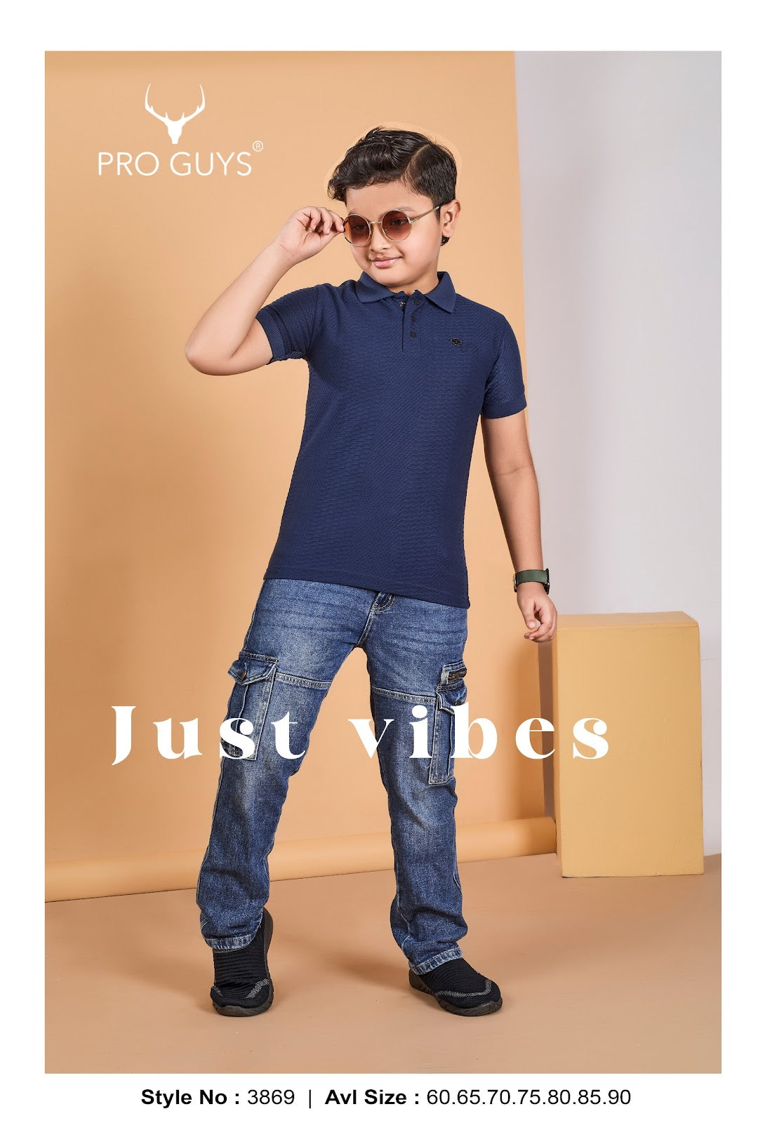 Style No 3869 Pro Guys Jacquard Boys Tshirt Supplier