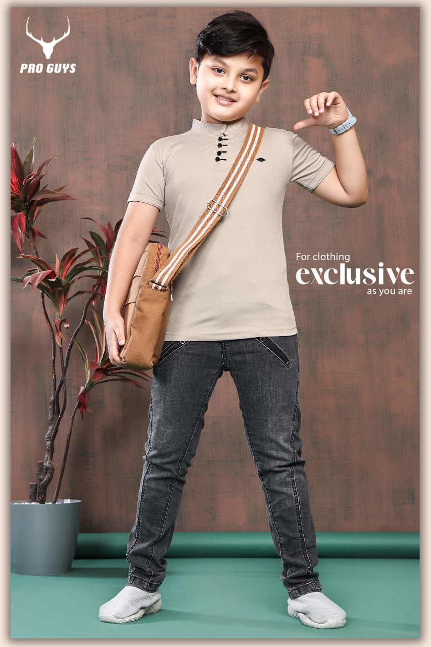 Style No 3870 Pro Guys Tencil Lycra Boys Tshirt Supplier Ahmedabad