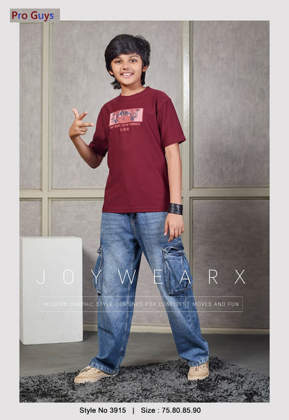 Style No 3915 Banna Pro Guys Waffle Knit Boys Tshirt Wholesaler Ahmedabad