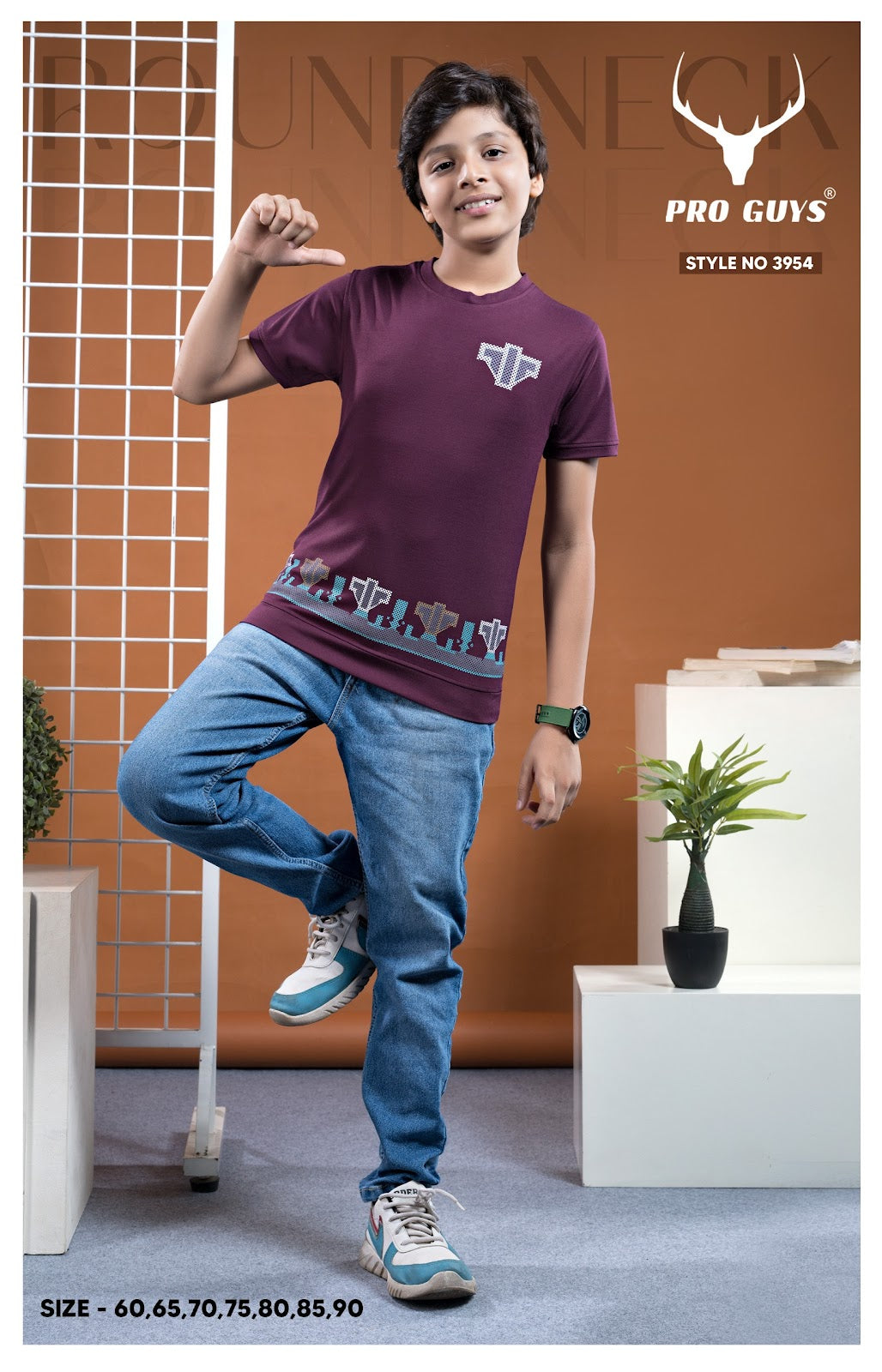 Style No 3954 Pro Guys Tencil Lycra Boys Tshirt Supplier Ahmedabad
