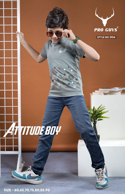Style No 3954 Pro Guys Tencil Lycra Boys Tshirt Supplier Ahmedabad