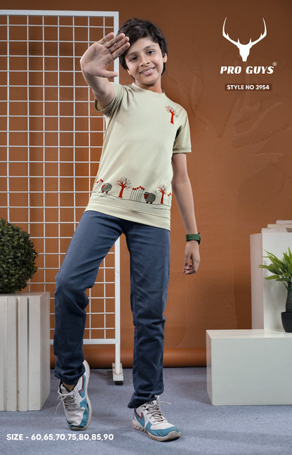 Style No 3954 Pro Guys Tencil Lycra Boys Tshirt Supplier Ahmedabad