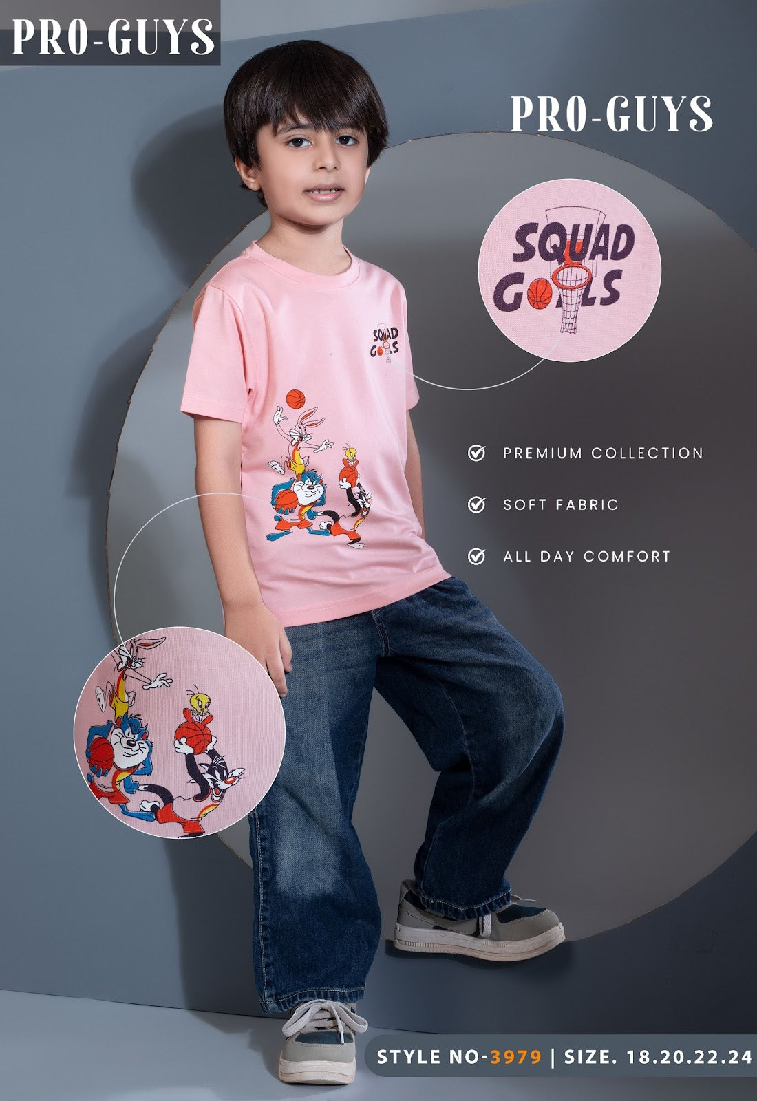 Style No 3979 Pro Guys Tencil Lycra Boys Tshirt Manufacturer Gujarat