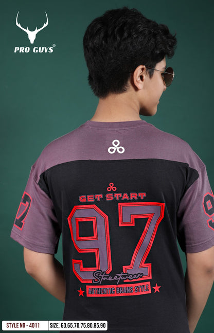 Style No 4011 Down Shoulder Pro Guys Cotton Boys Tshirt Exporter India