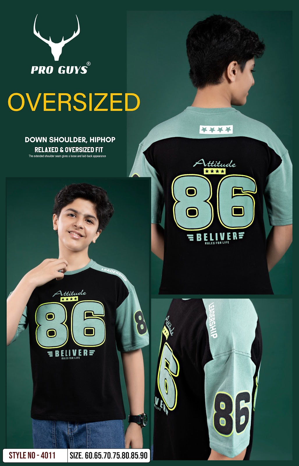 Style No 4011 Down Shoulder Pro Guys Cotton Boys Tshirt Exporter India