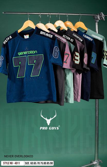 Style No 4011 Down Shoulder Pro Guys Cotton Boys Tshirt Exporter India