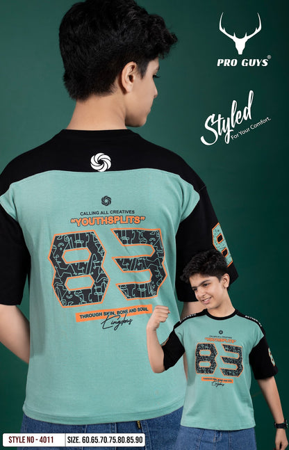 Style No 4011 Down Shoulder Pro Guys Cotton Boys Tshirt Exporter India