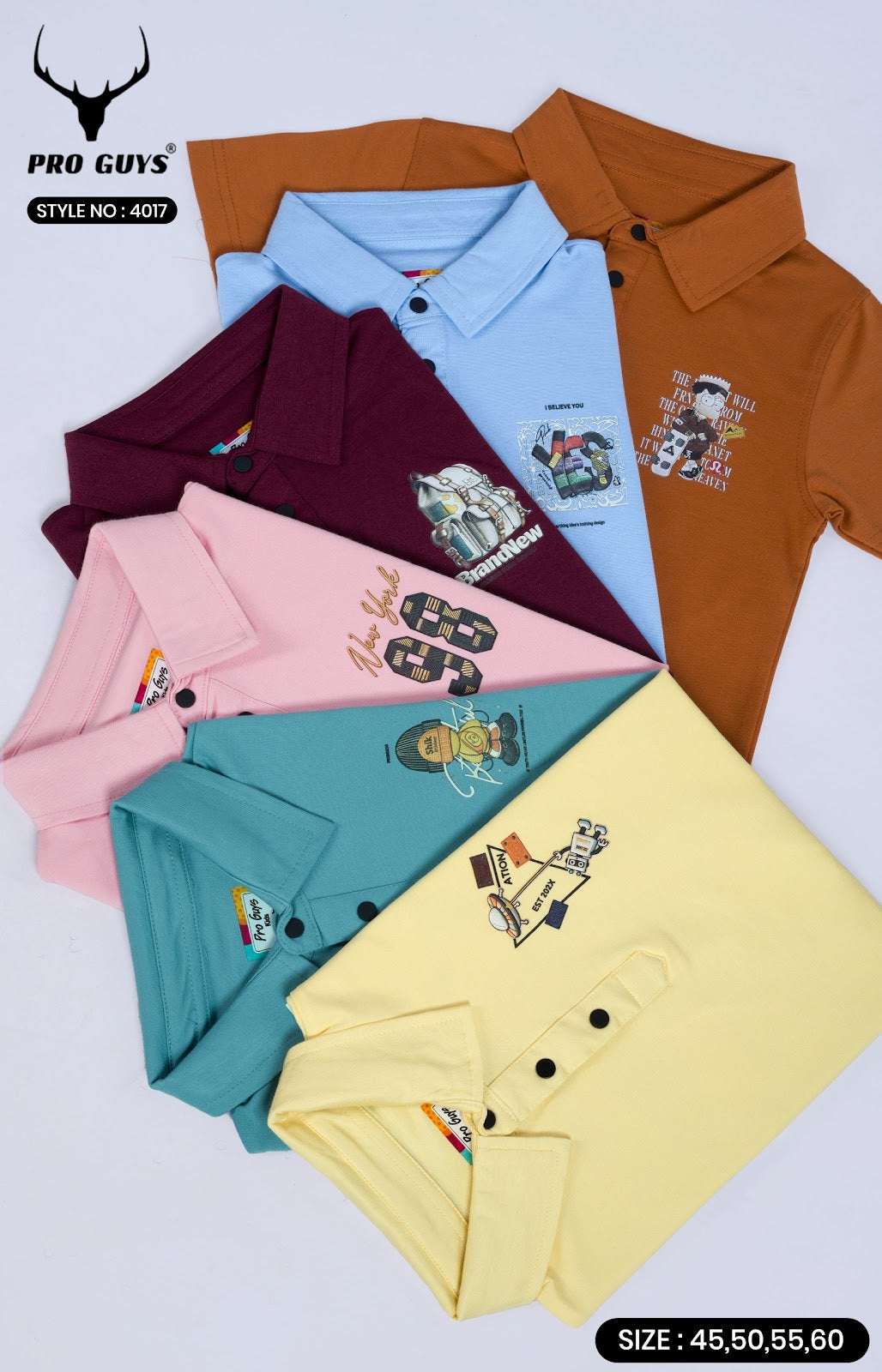 Style No 4017 Pro Guys Imported Boys Tshirt Supplier India