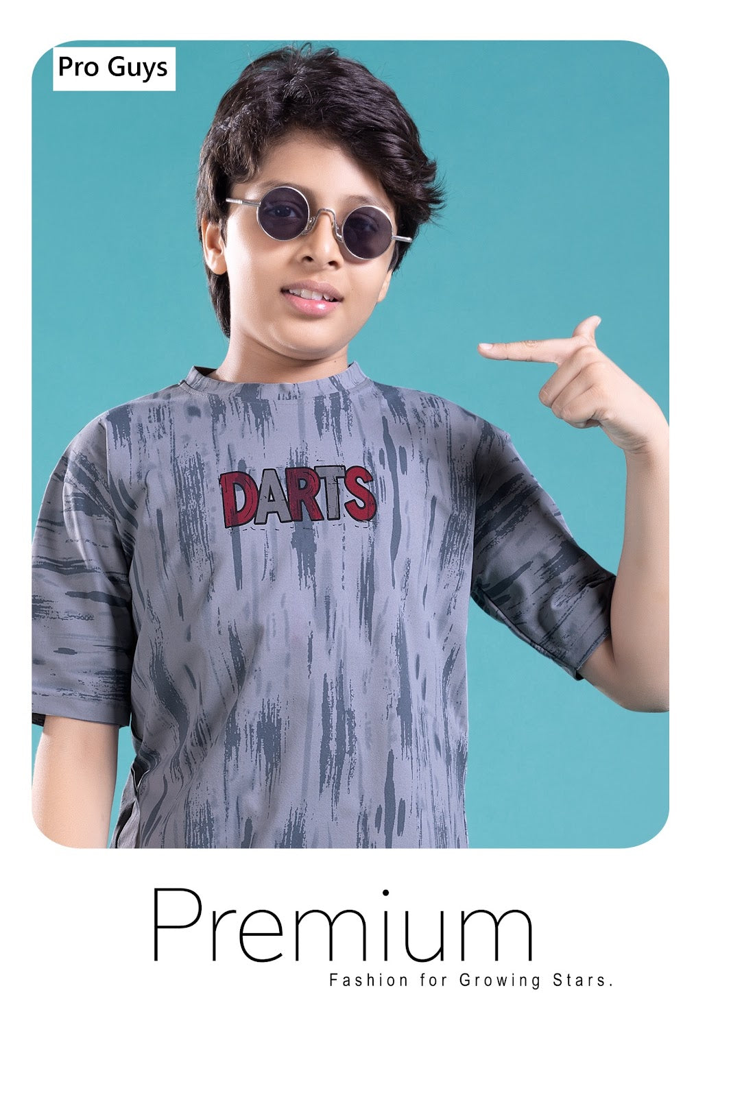 Style No 4022 Pro Guys Fake Cotton Aop Boys Tshirt Manufacturer Gujarat
