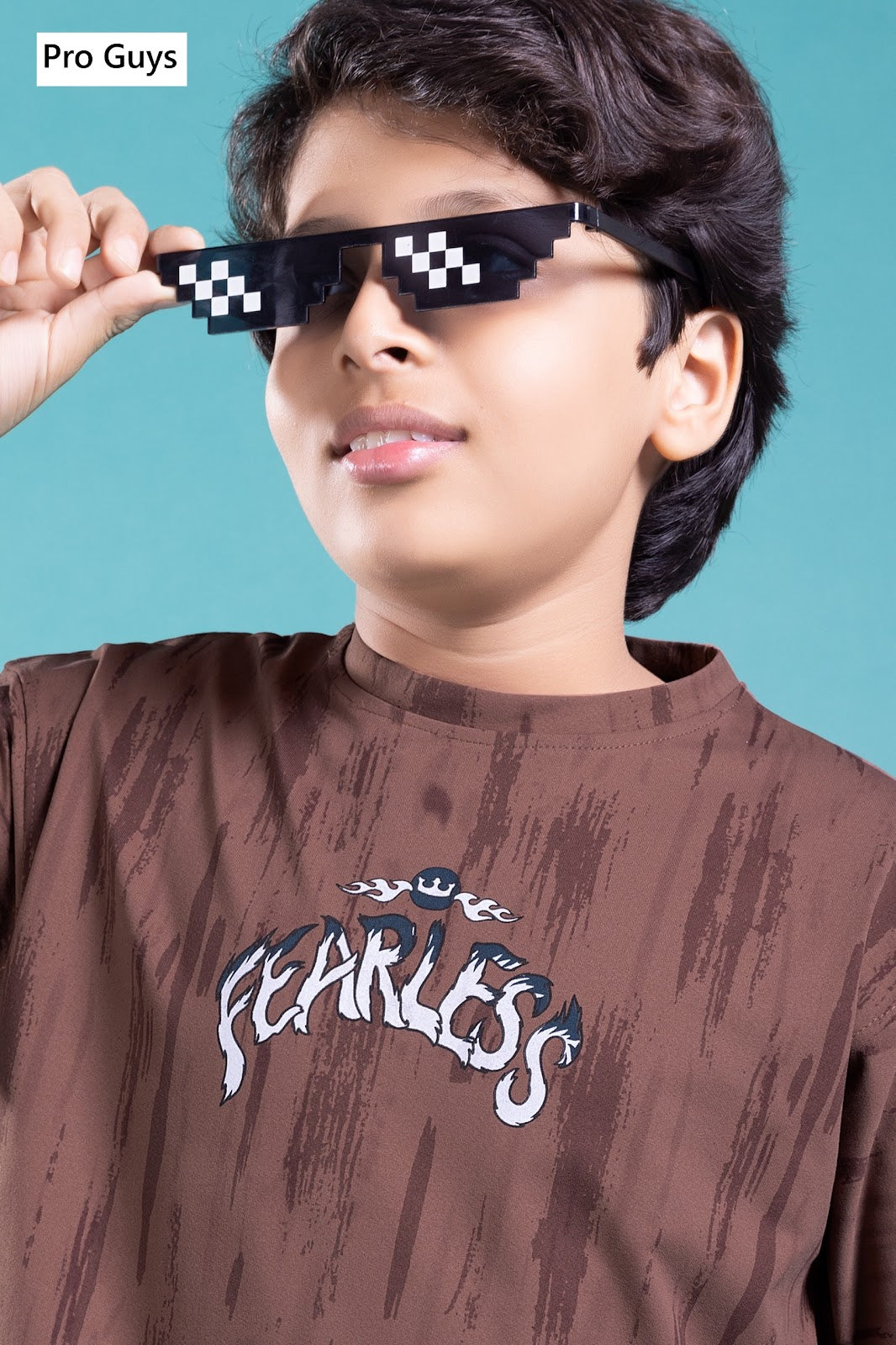 Style No 4022 Pro Guys Fake Cotton Aop Boys Tshirt Manufacturer Gujarat