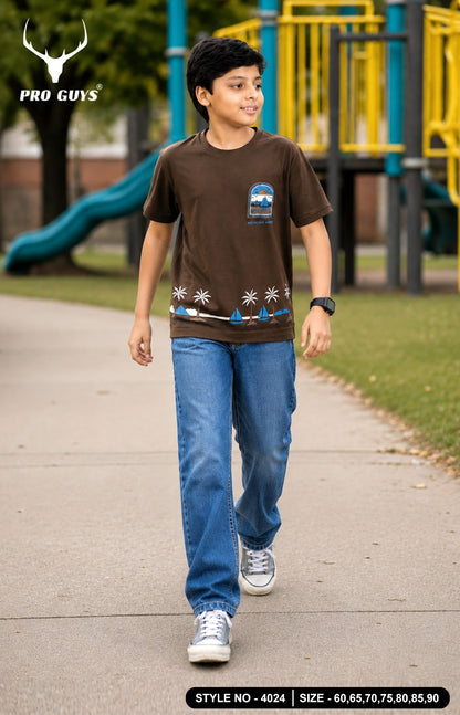 Style No 4024 Pro Guys Tencil Lycra Boys Tshirt Exporter Gujarat