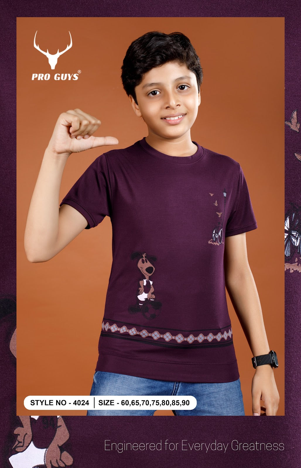 Style No 4024 Pro Guys Tencil Lycra Boys Tshirt Exporter Gujarat
