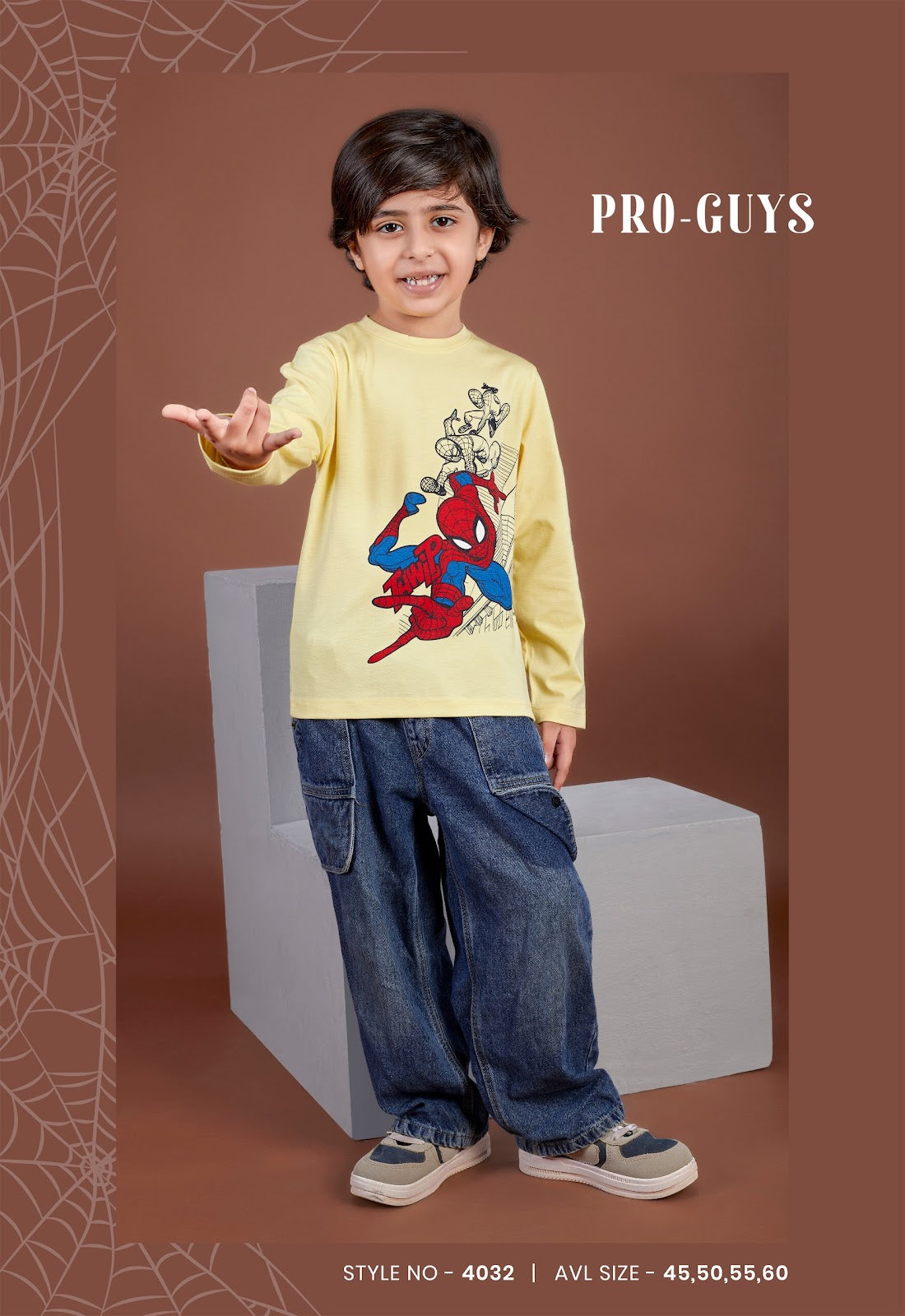 Style No 4032 Pro Guys Tencil Lycra Boys Tshirt Wholesaler