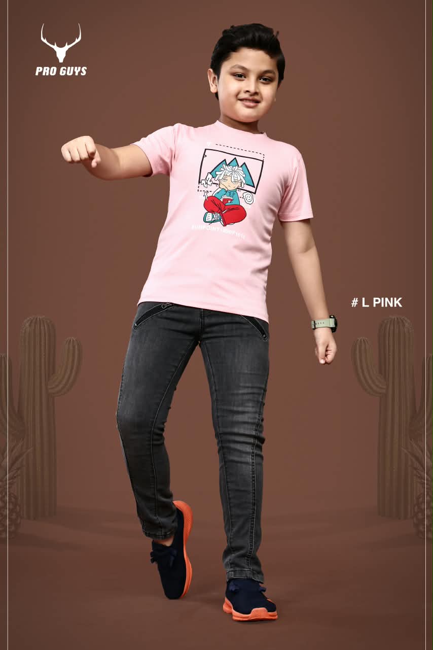 Style No 4034 Pro Guys Tencil Lycra Boys Tshirt Supplier