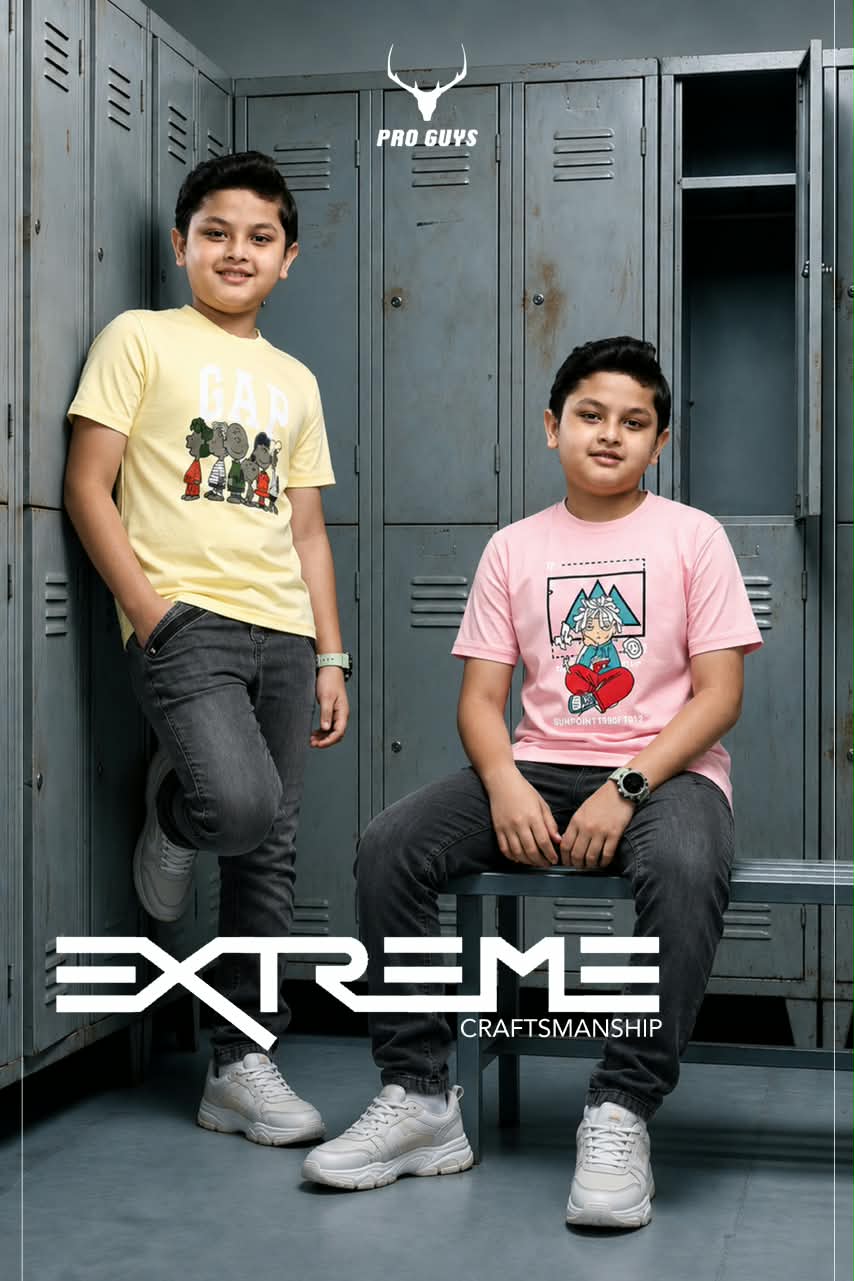 Style No 4034 Pro Guys Tencil Lycra Boys Tshirt Supplier