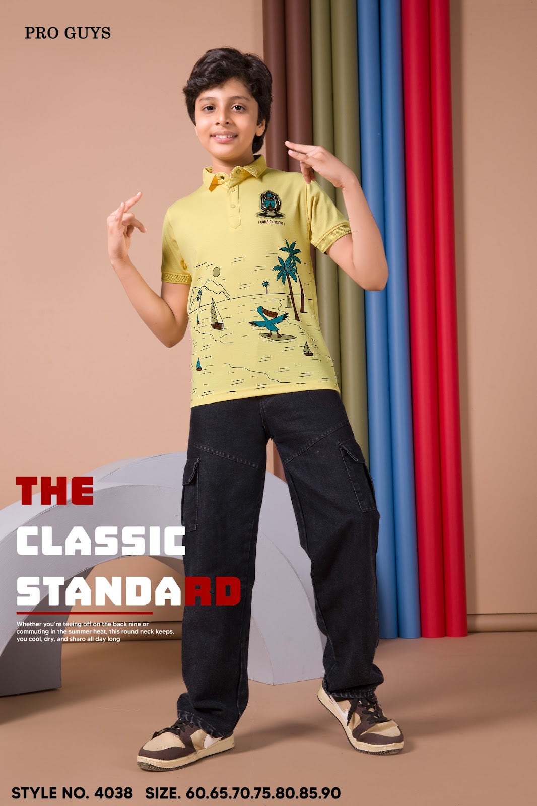Style No 4038 Pro Guys Tencil Lycra Boys Tshirt Exporter Ahmedabad